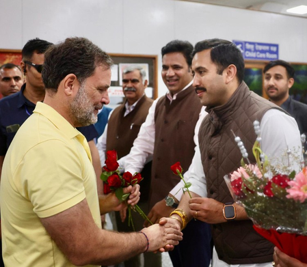 'संगठन सृजन' कार्यक्रम में शामिल होने के लिए धर्मशाला पहुंचे राहुल गांधी का जोरदार स्वागत  