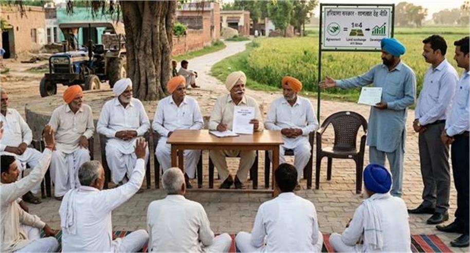 जमीन के बदले 4 गुना जमीन! हरियाणा में निजी परियोजनाओं को अब पंचायत देगी रास्ता, जानें नई नीति